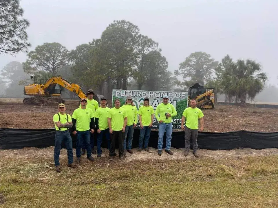 The ACI crew and equipment on a job site